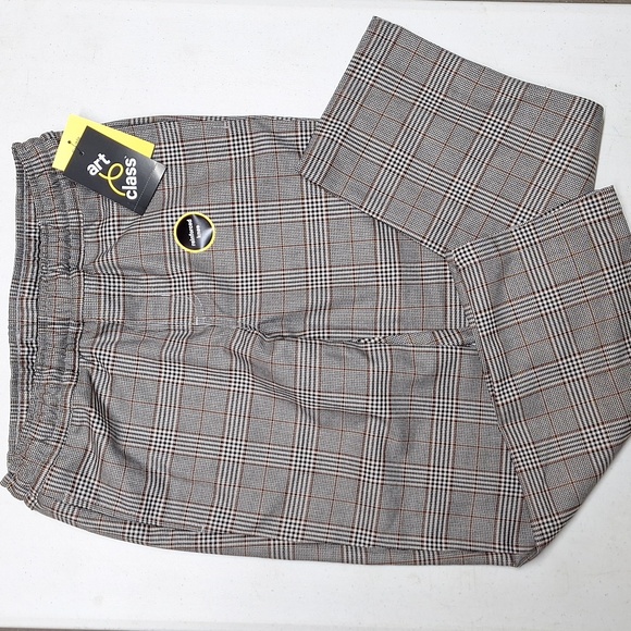 NEW! Boys' Woven Plaid Pull-On Pants Trousers - Picture 2 of 11